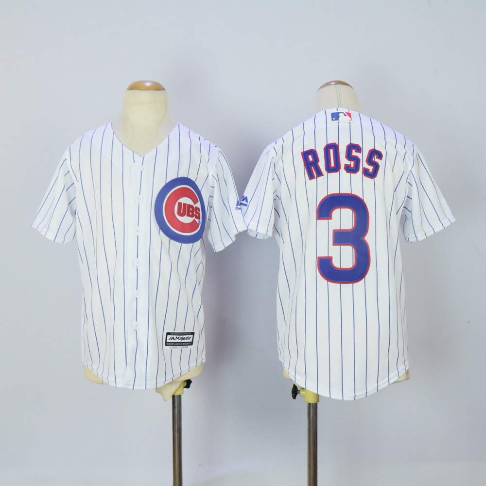 Youth Chicago Cubs 3 Ross White MLB Jerseys